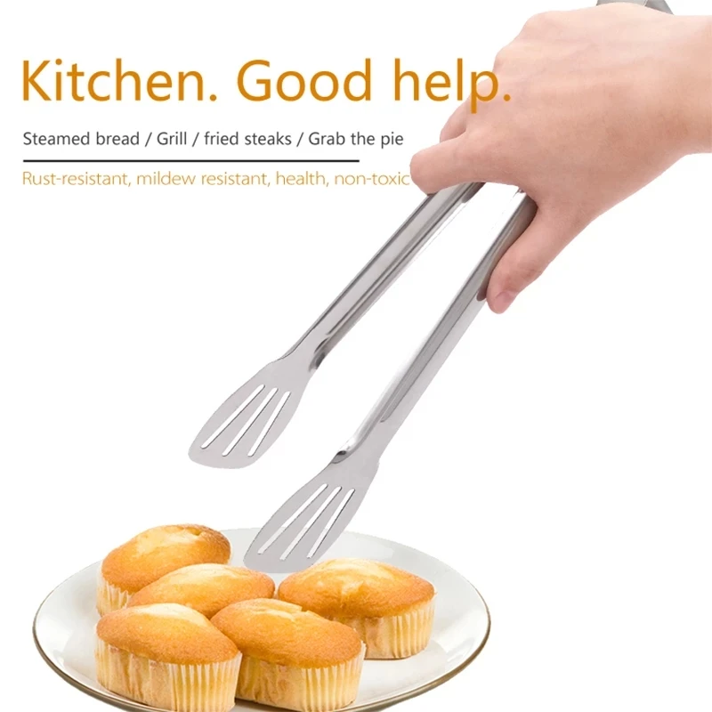 

High Quality Stainless Steel Food Folder Thickened And Lengthened Grill Clips Food Clips Bread Clips Barbecue Kitchen Steak CLIP