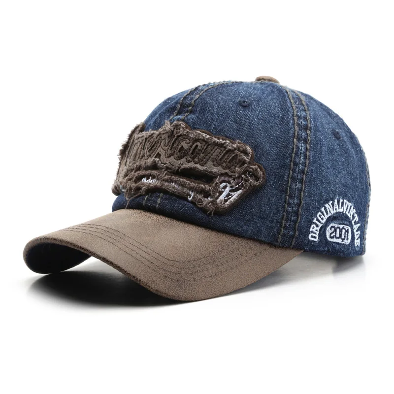 New Denim Patchwork Unisex Baseball Cap Fashion Letters  display picture 3