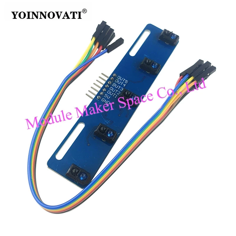 5-Channel Line Tracking Sensor Module, TCRT5000 IR Array for Smart Car Robot, High Precision Auto Following