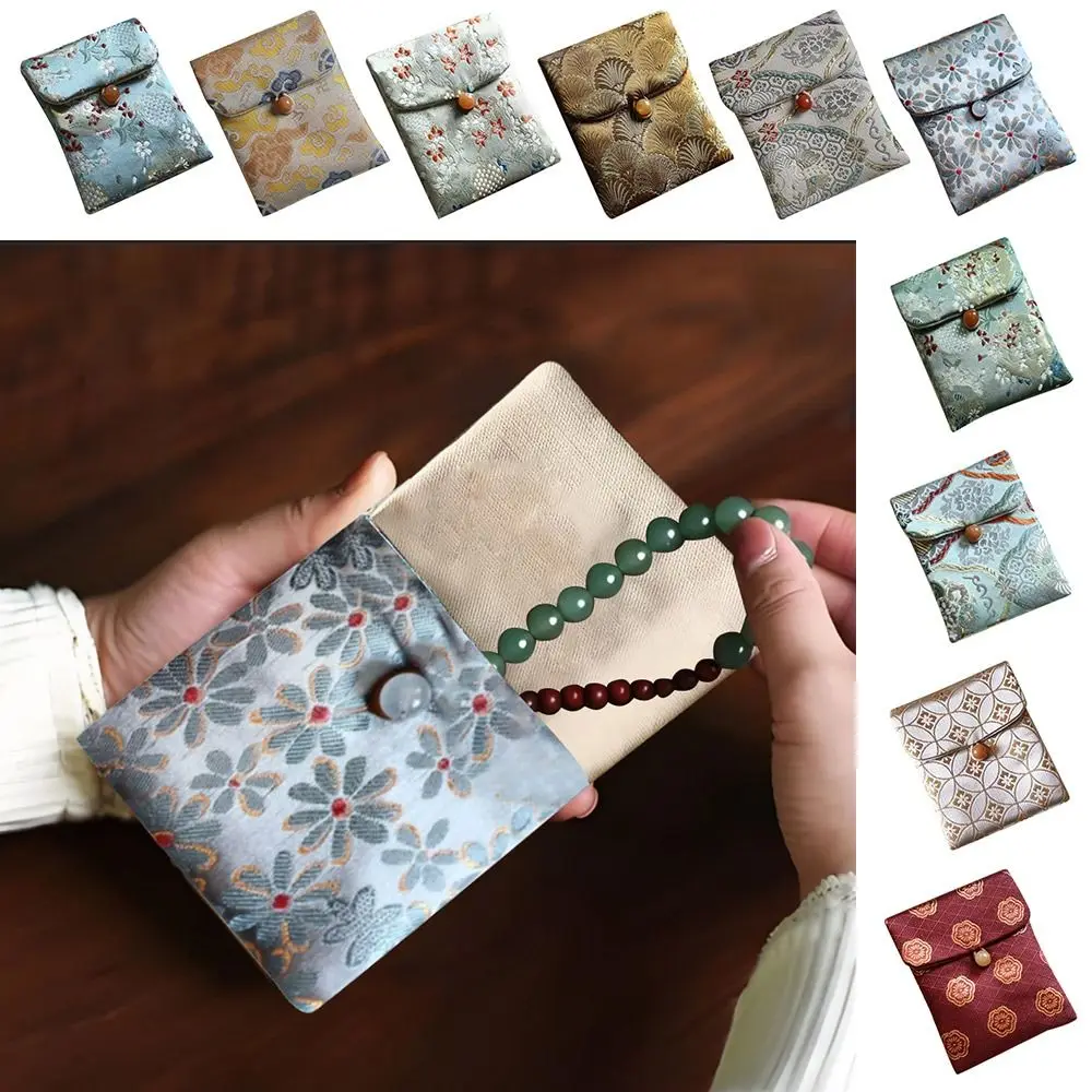 ปักผ้ากระเป๋าเก็บเครื่องประดับ MINI Multifunctional สุขาภิบาล Pad กระเป๋าผ้าฝ้ายสําหรับปะเก็นผ้าเช็ดปากผ้าเช็ดตัวลิปสติก