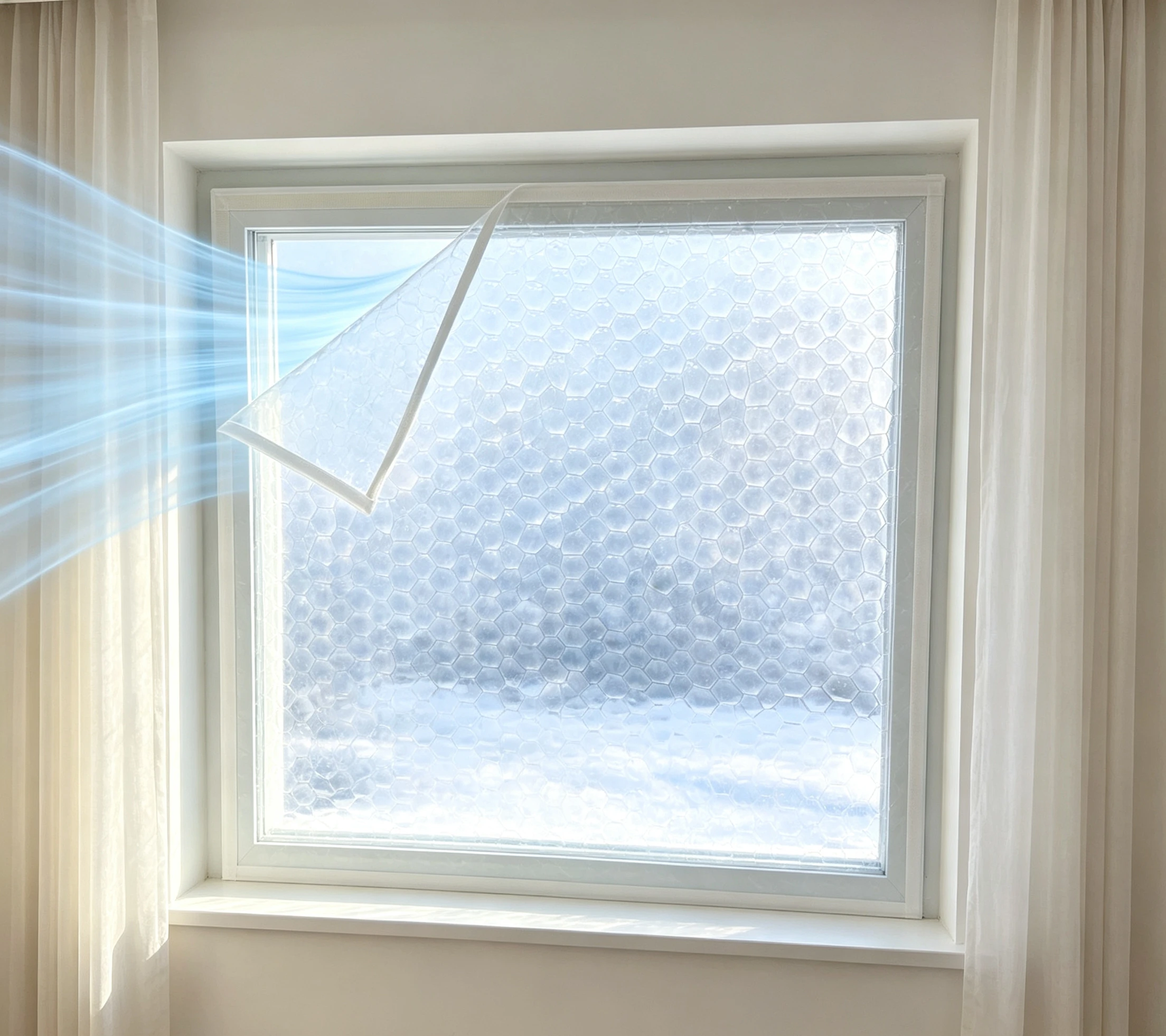 Winter Insulated Curtains, Sealed Windows, Windproof, Thickened Thermal Bedroom Curtain, Insulating Film, Frostproof, Coldproof,
