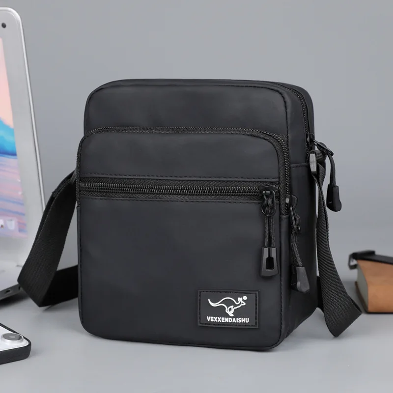 Brand Men Single Shoulder Backpack With Multiple Pockets Zipper Crossbody Foreskin Film Minimalist Mini Phone Single ShoulderBag
