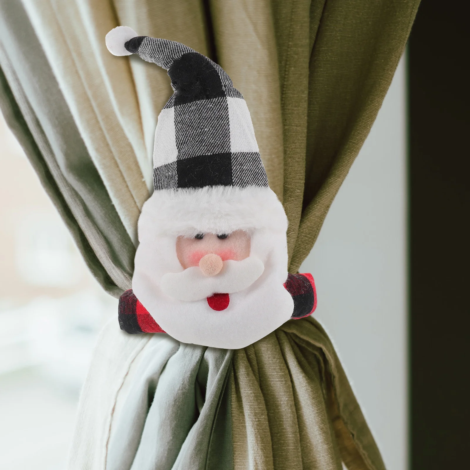 

Xmas Curtain Holder Adorable Tiebacks Elastic Strong Cartoon Room Decor Curtain Strap Christmas Party Favor