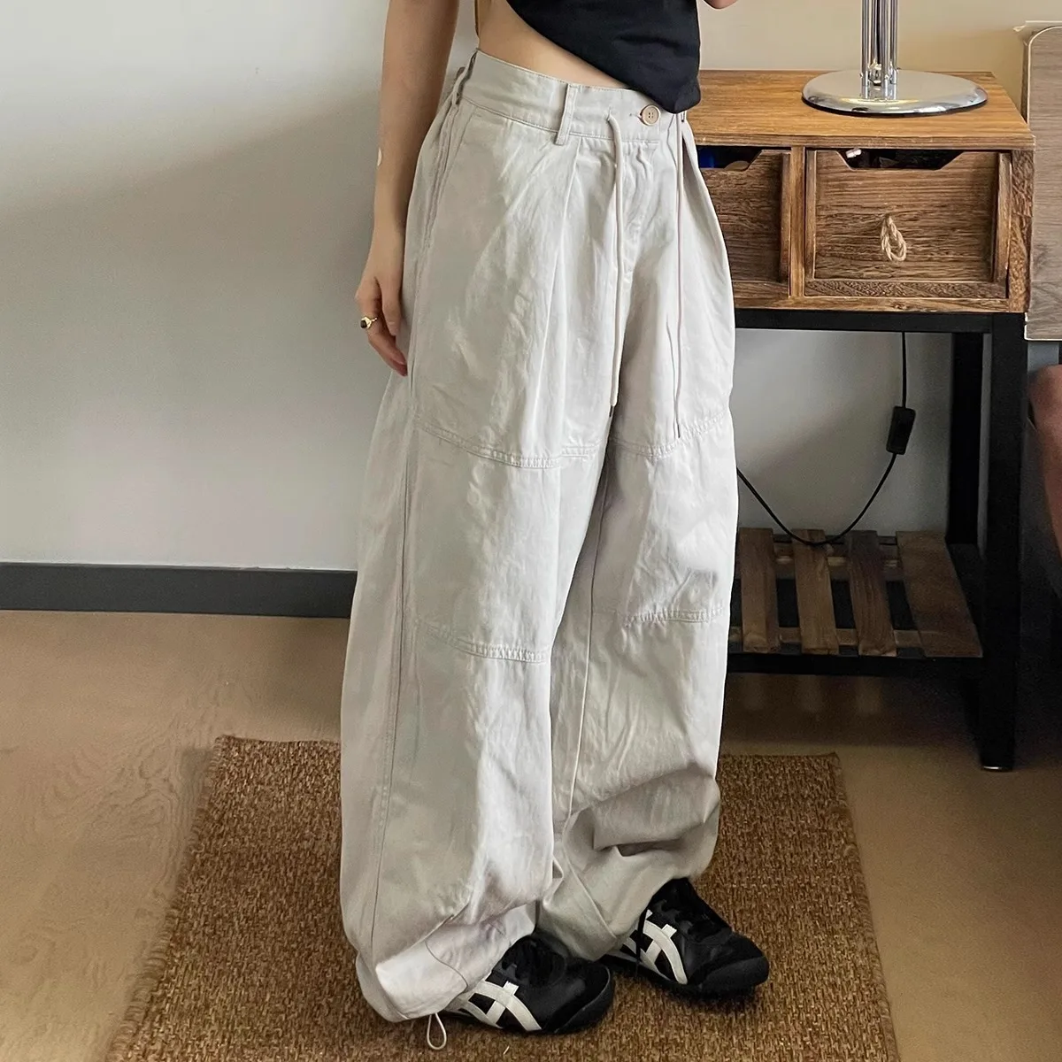

Trendy Design Sports Pants For Women 2025 Summer Oversize Wide-Leg Jogging Cargo Pants Hip Hop Dance Emo Y2k Sweatpants Girls