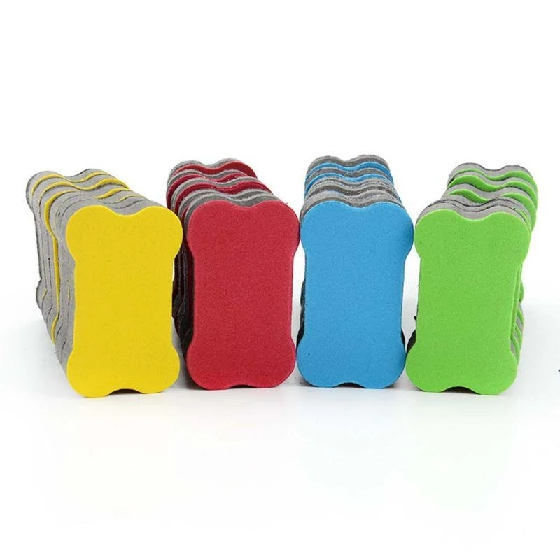 24 Pack Bone Whiteboard Dry Erasers Marker Cleaner Wipe for Home Classr