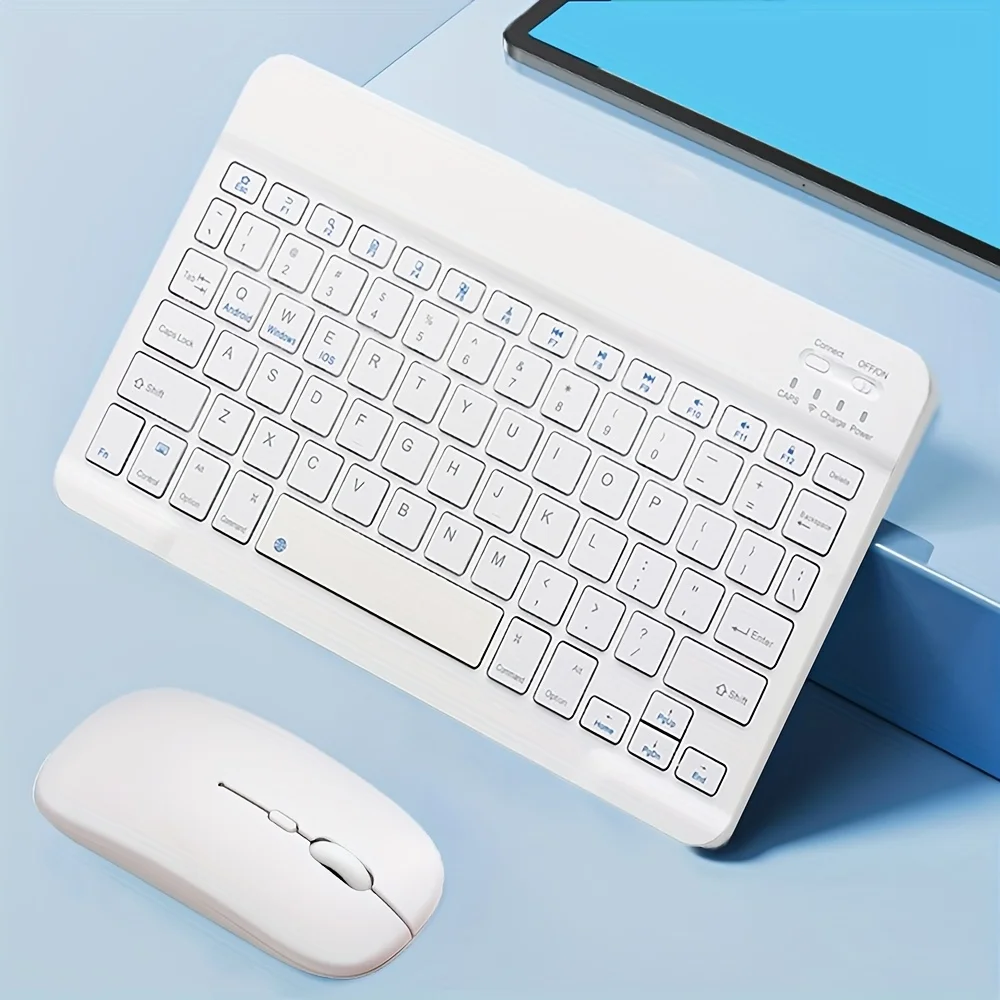 78-Key Ultra-Thin Portable Keyboard, Rechargeable Bluetooth-compatible Keyboard for Android, iOS, Windows, PC, iPad & Tablets