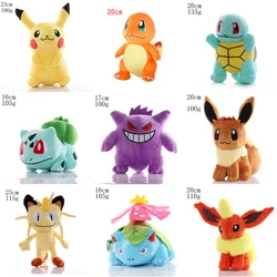 Muñecos de peluche de Pokémon Pikachu, juguetes de peluche cortos de Anime Kawaii, TOMY Pokmon, regalo de cumpleaños para niños, 20CM