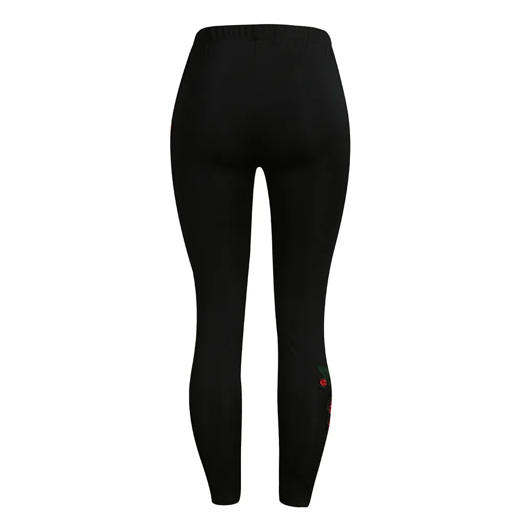 Mallas cálidas de talla grande para mujer, pantalones bordados de cintura alta, ropa de calle, 5XL, Otoño e Invierno