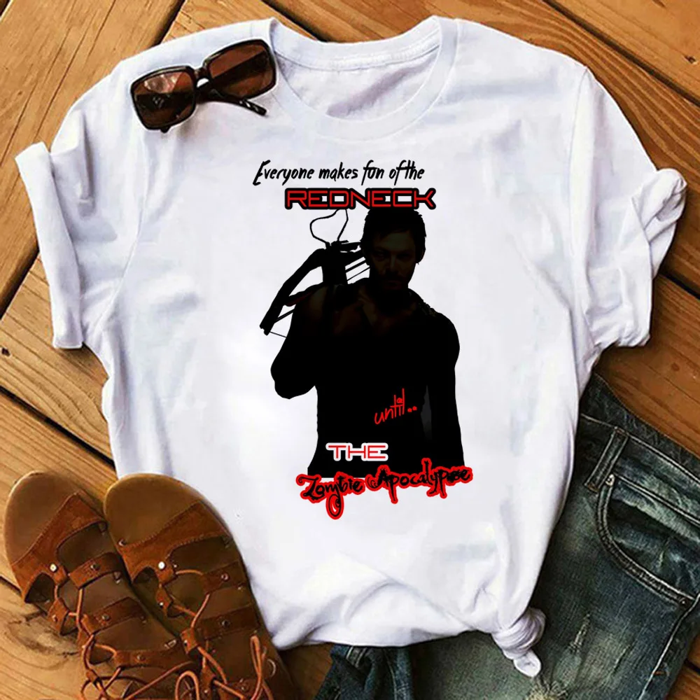 Daryl Dixon t-shirts women comic Y2K t-shirts girl 2000s comic clothing