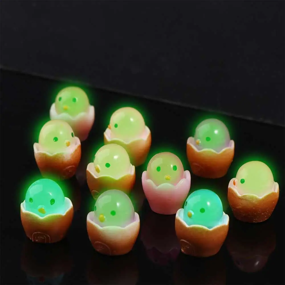 

Cartoon Cute Luminous Chicken Ornament Figures Multi-purpose Chicken Car Decoration Lovely shape Resin Car Dashboard