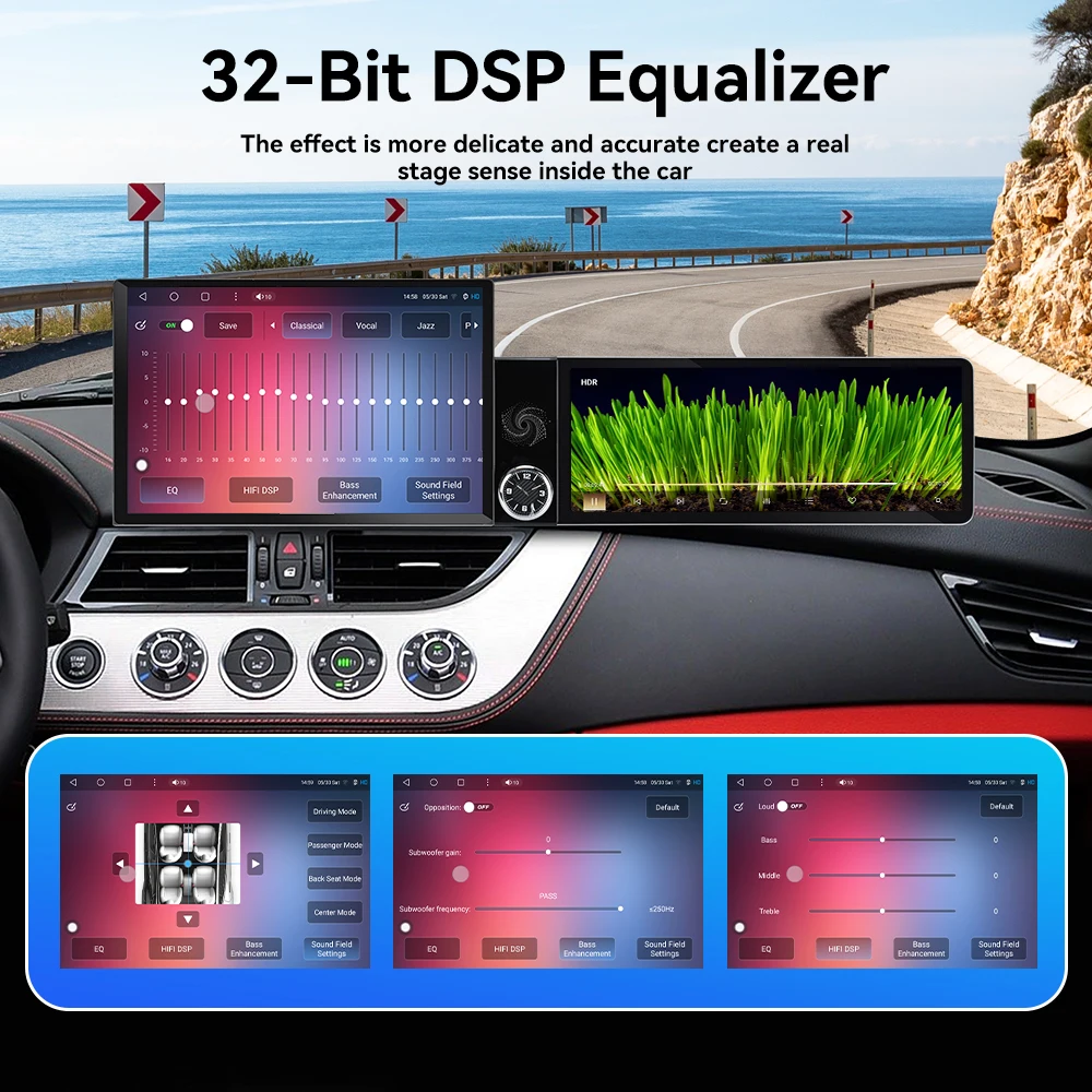 For BMW Z4 2009‑2017 NBT CIC Vertical Tesla Screen 13.1+12.3 Inch Dual Screen Head Unit Car Multimedia Player GPS Navigation DSP