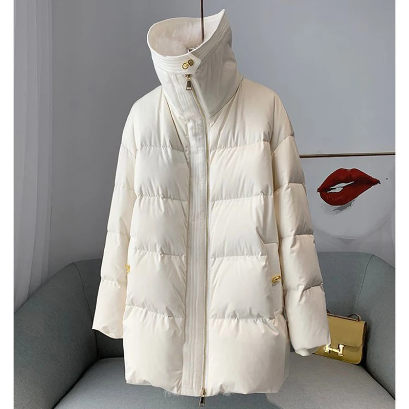 Winter Imitation Fox Hair Women Down Jacket 2023 Fashion Warm Thicke High Quality Women Down Jacket Overcoat Women Parker Puffer