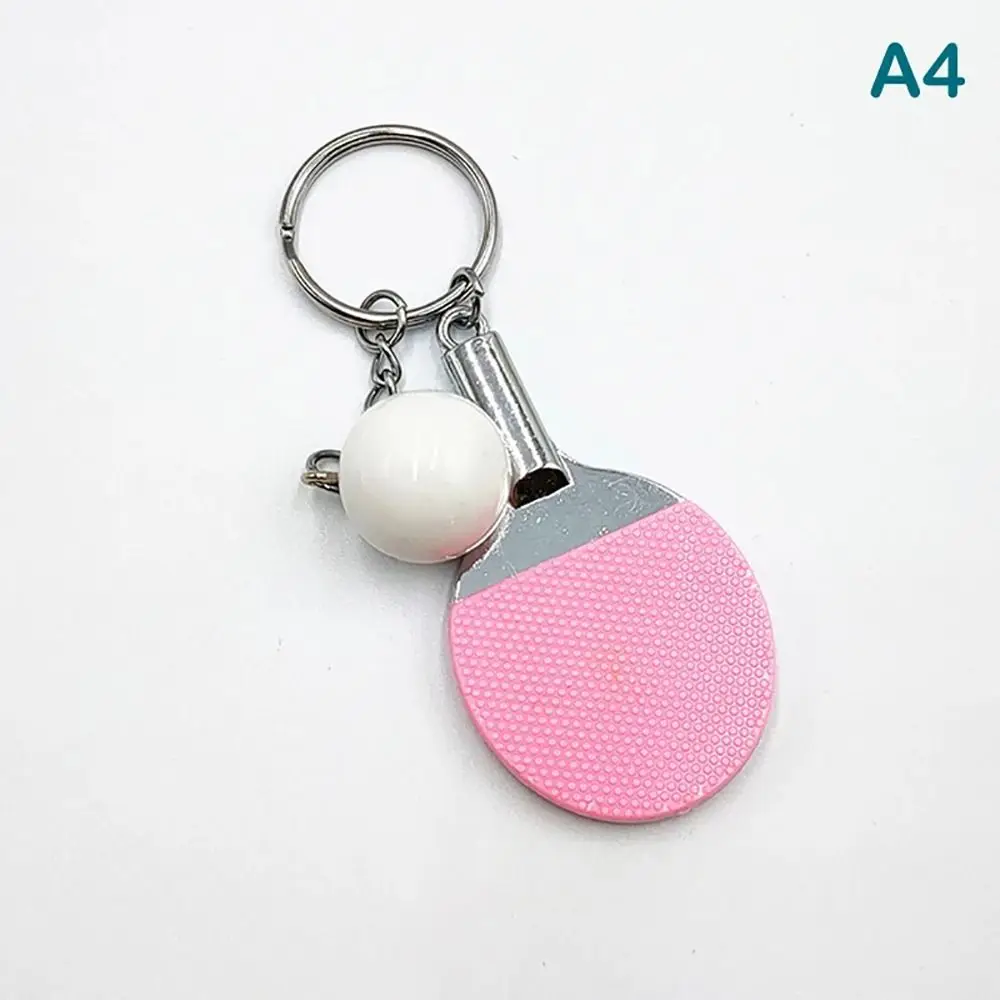 Personalized Ping Pong Keyring Accessories Decoration Ornament Racquet Keyring Handmade DIY Ping Pong Pendant