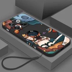 Hey Astronaut Liquid Silicone Phone Case for Oneplus One Plus 10 Pro 10R ACE Racing Edition 9 9Pro 9R 9RT Drop-proof soft case