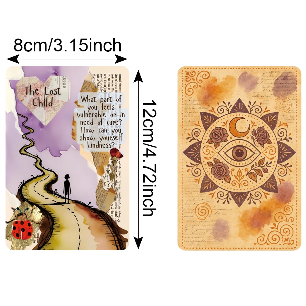 Threads of The Soul Oracle Deck, 50  Oracle Cards for Personal Reading, 12x8cm, Tarot Cards, Card Games, 14+