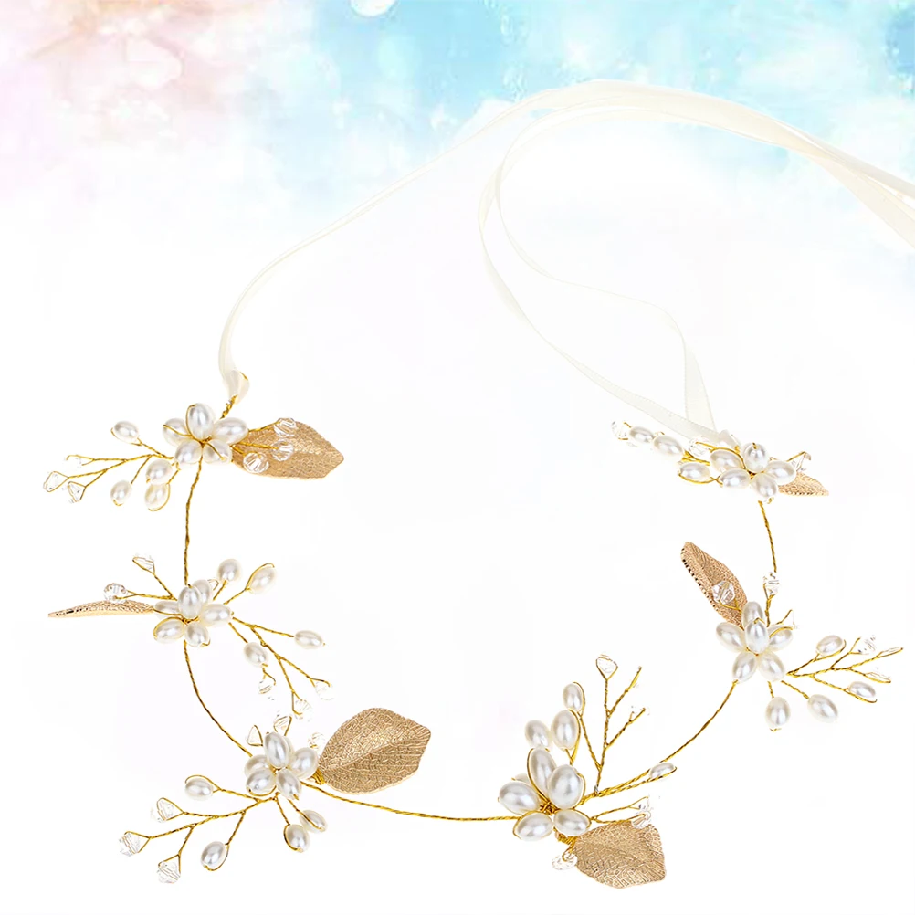 

Pearl Leaf Hair Band Bridal Headband Wedding Hairpiece Lady Headbands Pearl Design Bride Hair Accessories Hairstyle Tool