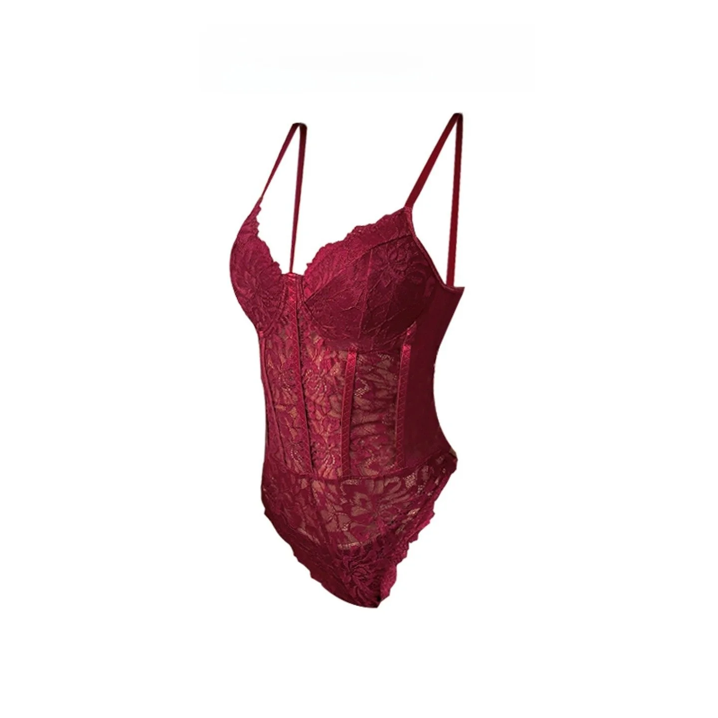 

Sexy Red Lace Strap Vest Women Slim Fit ort Underwear Skin Color Inner Wear Nylon Fabric Daily Casual Sle Inner Match