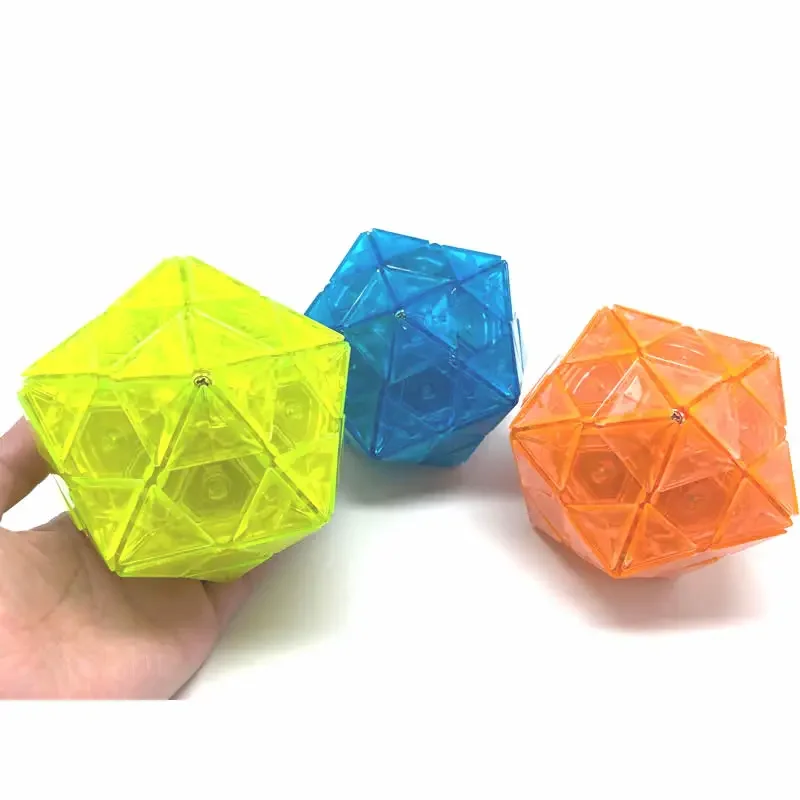 Calvin's Puzzles Zauberwürfel Evgeniy Icosahedron Karussell Dogix Standard Eiskörper Komplettaufkleber-Set DIY Denksportaufgaben Spielzeug