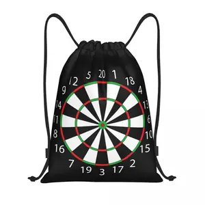 Darts Board Arrow Target Drawstring Backpack Women Men Sport Gym Sackpack Portable Shopping Bag Sack