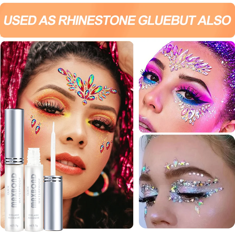 

Natural Long-Lasting Eyelash Glue Drill Glue Waterproof Quick Dry Transparent Extension Glue Strong DIY Body Face Makeup Glue