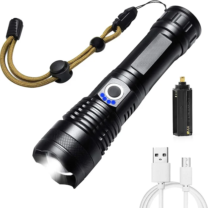 Hot Sales Flashlight 70.2 Most Powerful Outdoor Led Light for Camping Lamp Rechargeable