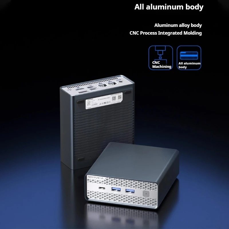 Core N100/N150 Mini Host Nas Server di Stoccaggio Quasi Sistema/16g/32g Tutto In Alluminio Cnc Portatile Desktop Da Ufficio Mini Pc Computer