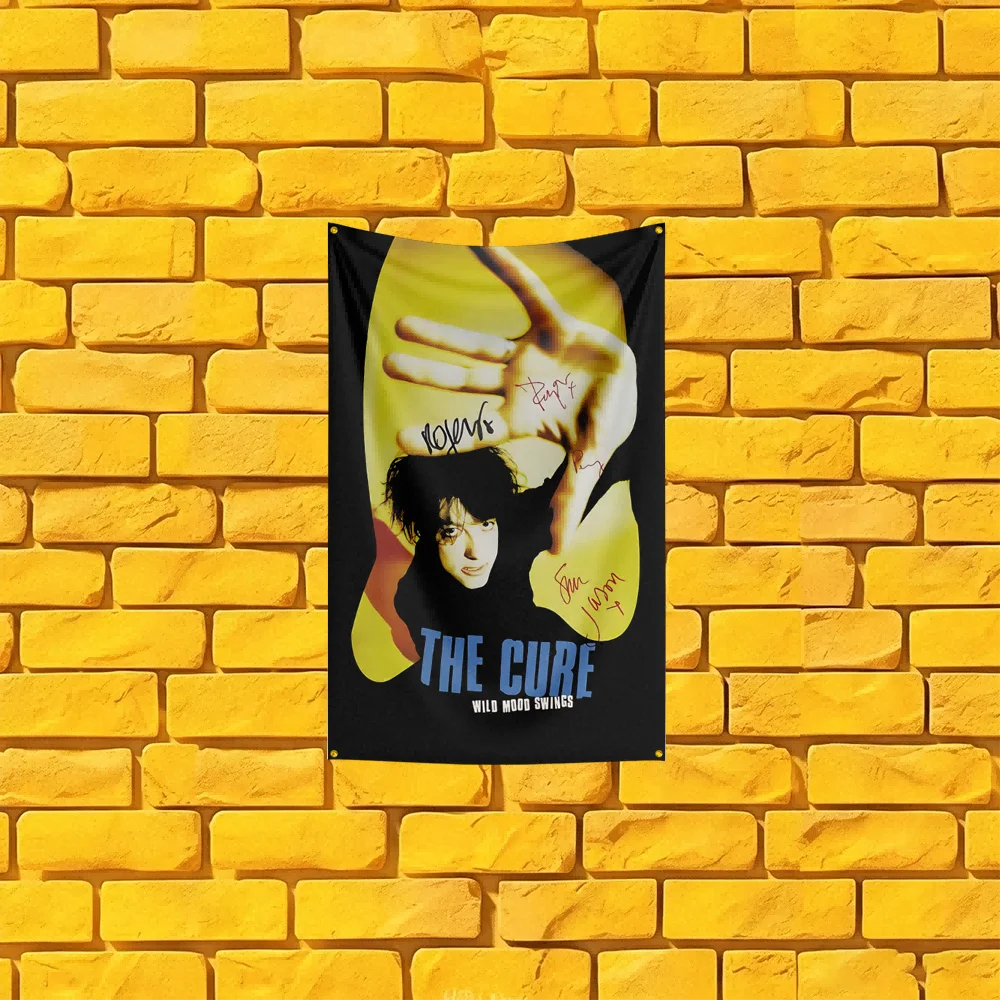 the cure Inspired Rock Band Flag 3x5 FT Polyester Banner For Man Cave Wall Decor Fan Gift