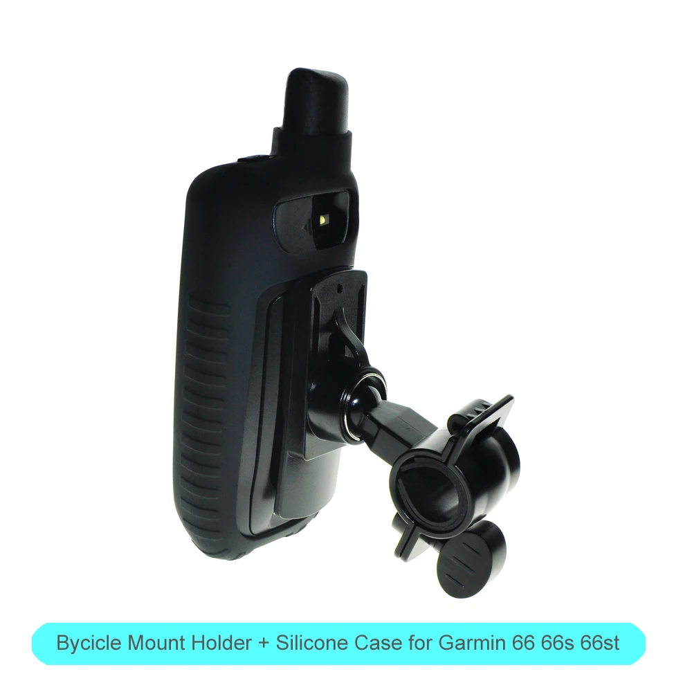 Bycicle Motorcycle Rotary Mount Bracket Holder + Silicone Protect Case for Garmin GPSMAPM 66 66s 66sr 66st 67 67s GPS