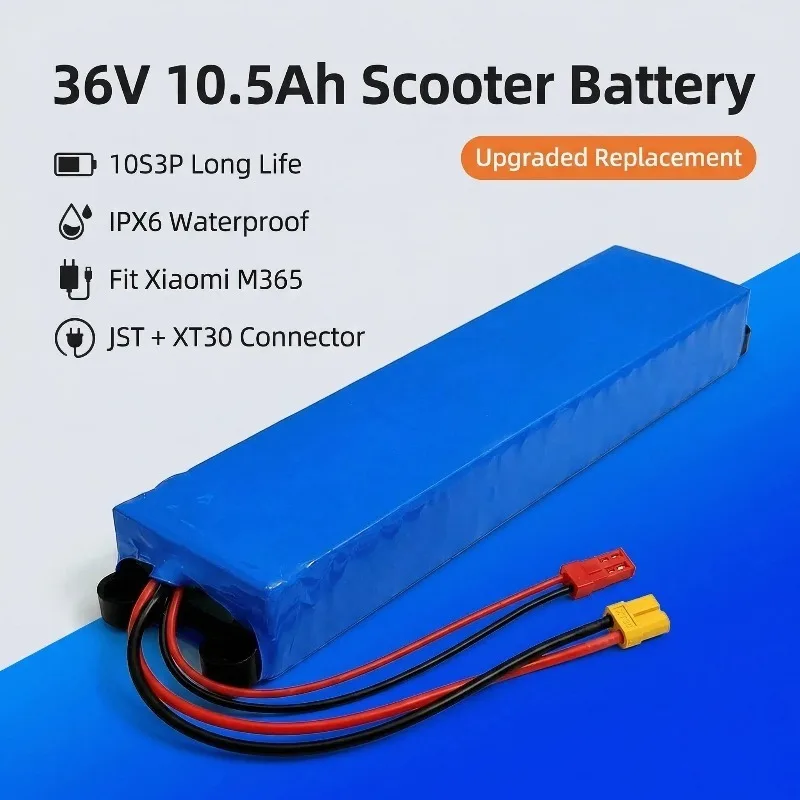 Upgraded 36V 10.5Ah 10S3P Waterproof Battery for Xiaomi M365 M356 Electric Scooter Long Life High Capacity Power Supply