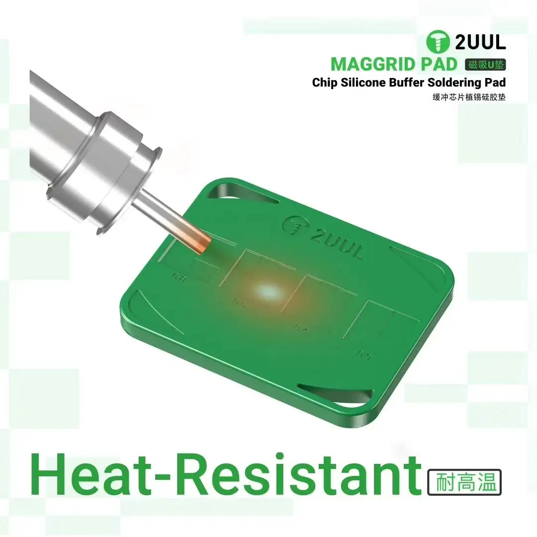 2UUL BH15 MagGrid Pad Chip Silicone Buffer Soldering Mat for BGA Hard Disk CPU IC Repair Tin Template BGA Stencil Tool
