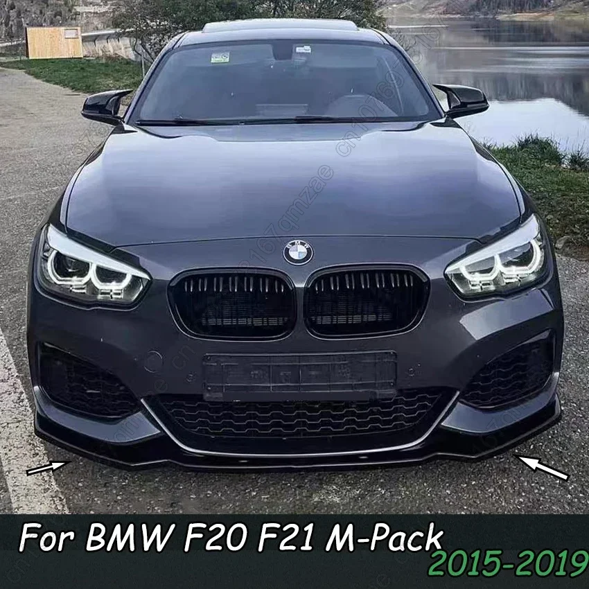 Front Bumper Lip Splitter Diffuser For BMW 1 Series F20 F21 LCI M 118i 118d 120i 120d M135i M140i 2015-2019 Guard Cover Kits