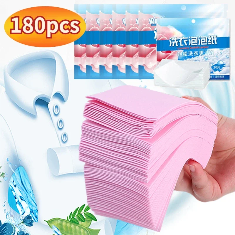 

30/180Pcs Laundry Tablets Cleaning Clothing Laundry Soap Concentrated Washing Powder Detergent for Washing Machines