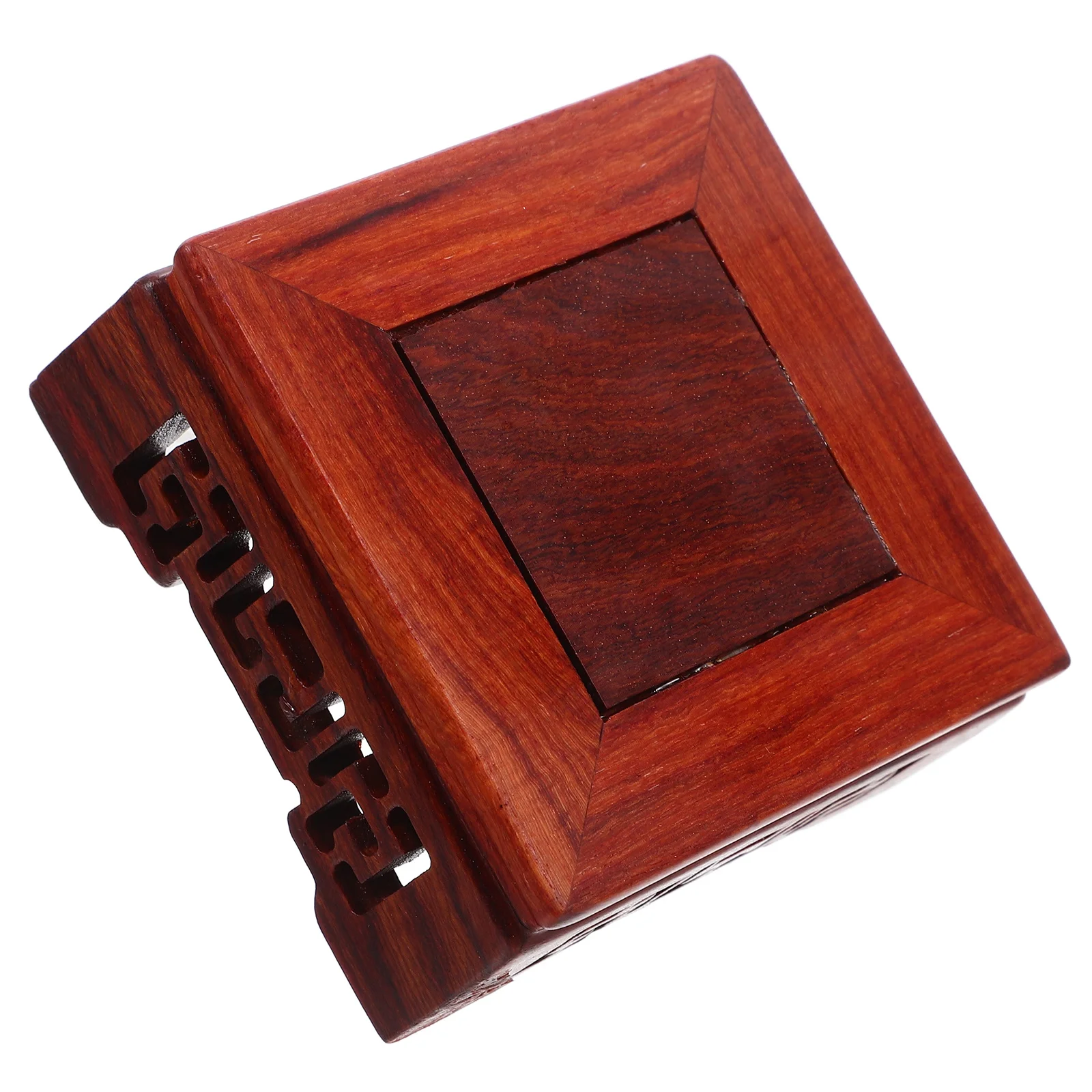 

Polished Wood Buddha Statue Base Flowerpot Stand Indoor Outdoor Plant Holder Stable Display Flowerpot Stand Wooden Base