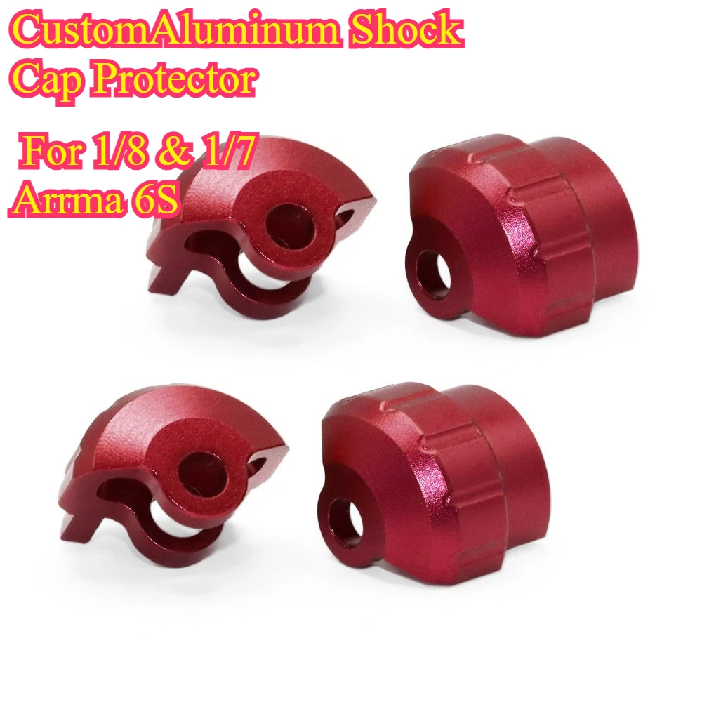 Upgrade Part Aluminum Shock Cap Protector AR330492 W173 For 1/8 & 1/7 Arrma 6S RC Models custom size RC Car Mod Accessories