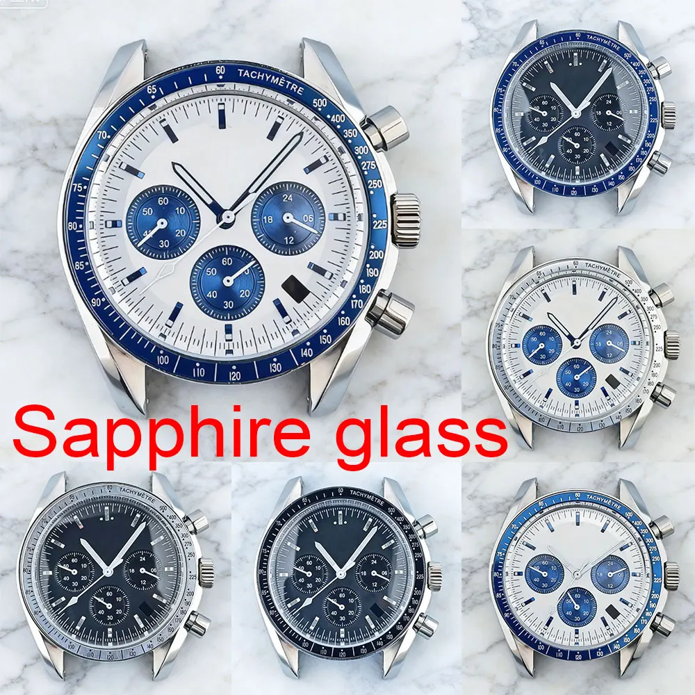 

Sapphire glass 40mm 316L stainless steel Speedmaster watch case suitable for VK63 quartz movement Chronograph fit 32mm dial