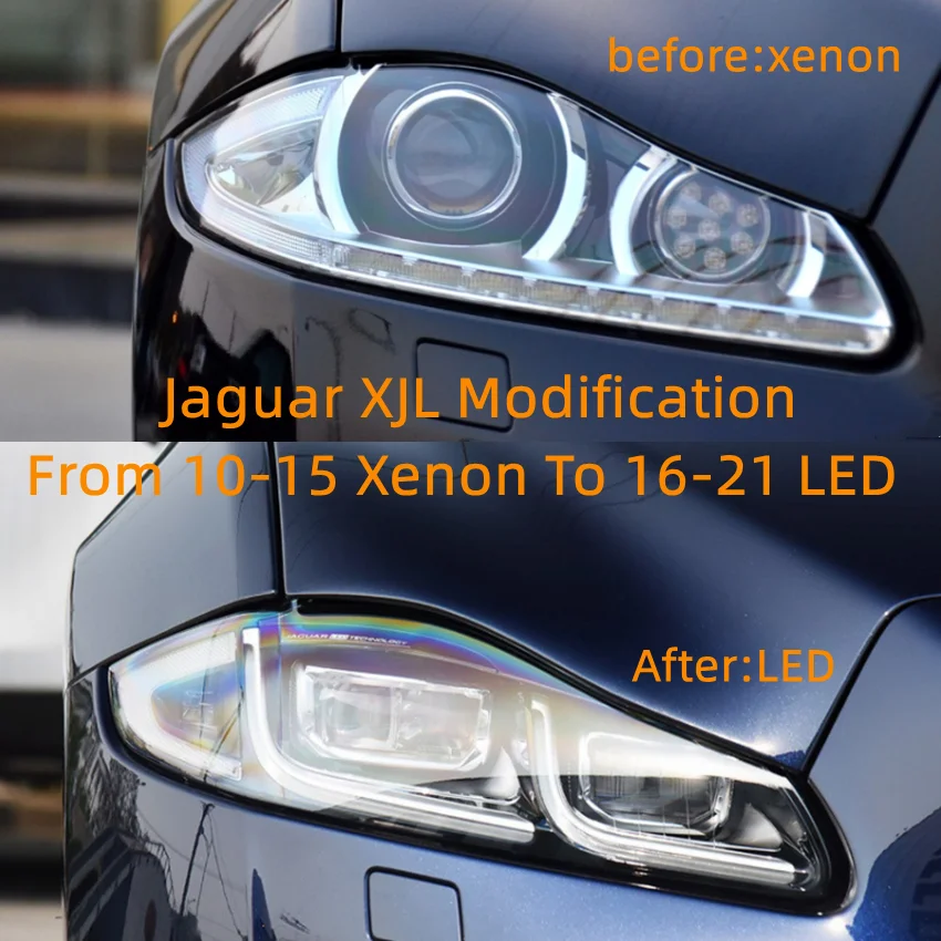 Headlights Car Headlight Modification Plug And Play For Jaguar XJL From 10-15 Xenon To 16-21 LED Modified Cars Coding Done