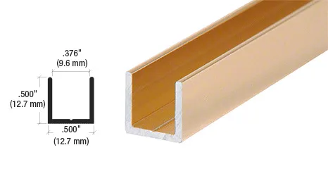 hot sale custom 10mm glass extruded aluminum u channels profile c channel extrusion Aluminum Profiles for shower room