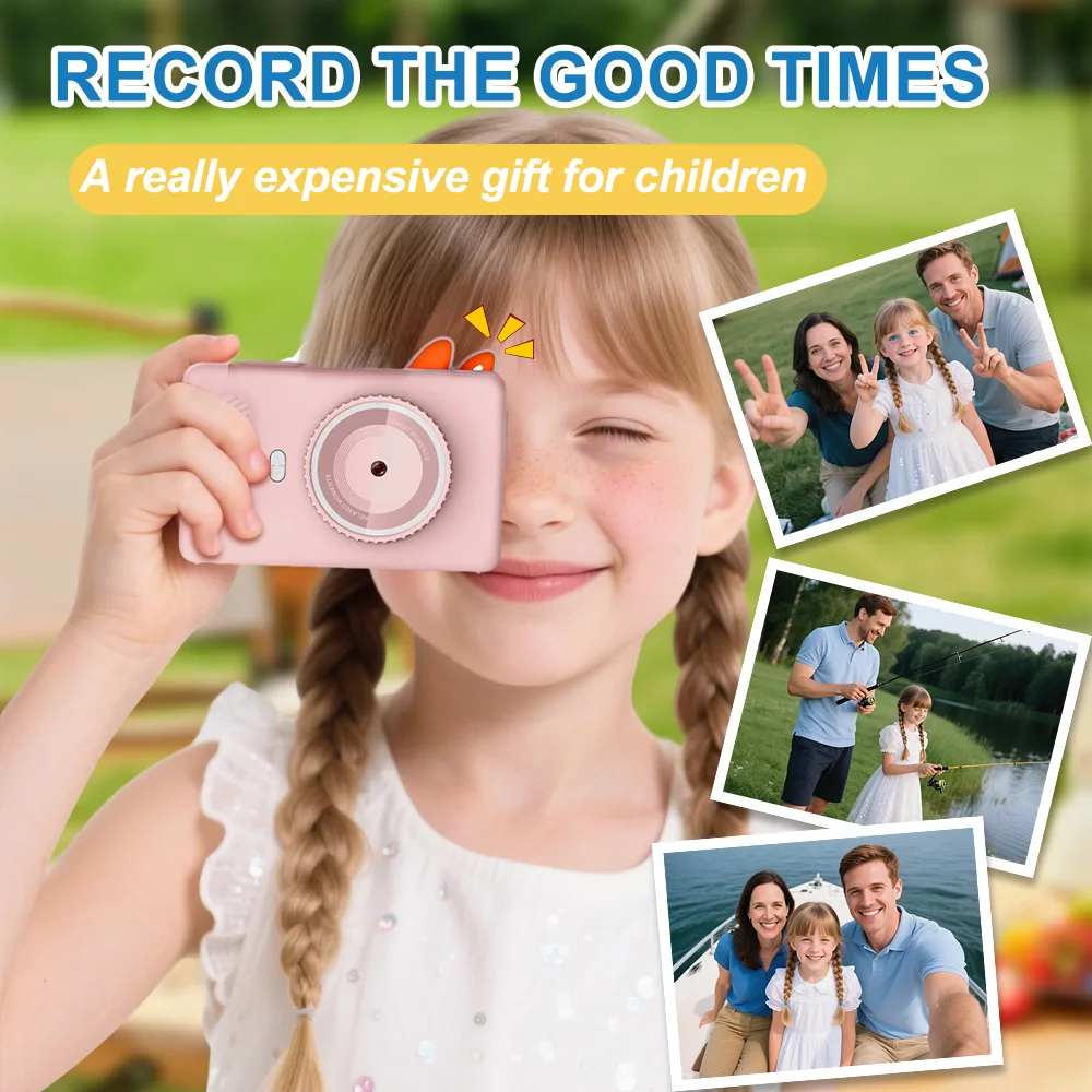 Nova câmera de aprendizagem digital AI para crianças, gravação de vídeo HD com tela sensível ao toque, tomada de fotos de beleza, câmera de aprendizagem AI Q&A