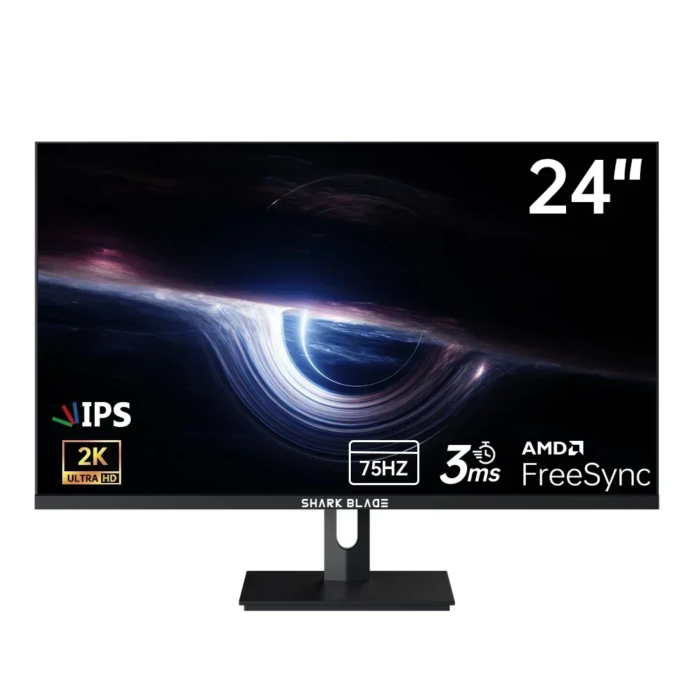 IPS QHD Desktop Gamer, Monitor 24 ", 2K, 75Hz, Tela LCD, Tela plana, Compatível com HDMI, DP, 2560x1440