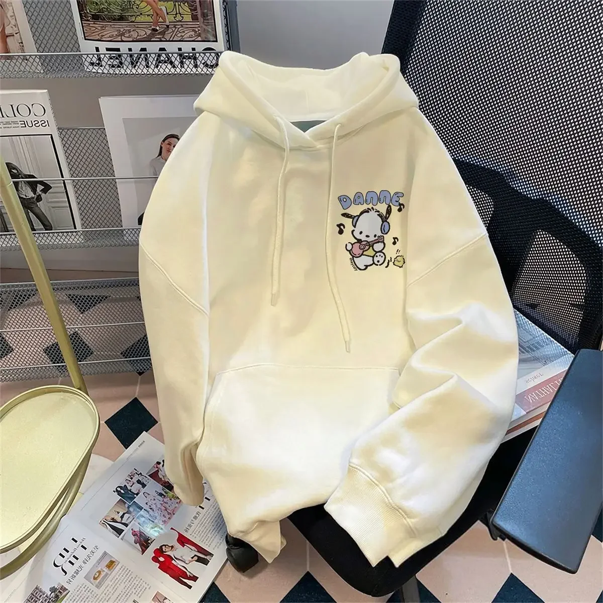 Sanrio Pochacco Hooded Sweatshirt Cartoon Animation Couple Shirt Comfortable Soft Sweatshirt Kawaii Gift