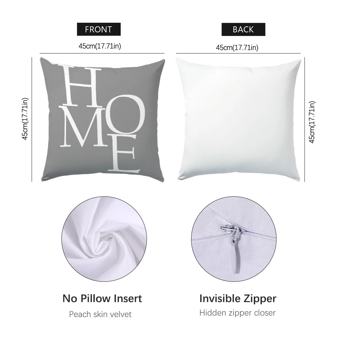 45x45cm Geometric Grey Vector Illustration Pillow Cover for Decorating Living Rooms Bedrooms Sofas Bed for Sofas Decorations