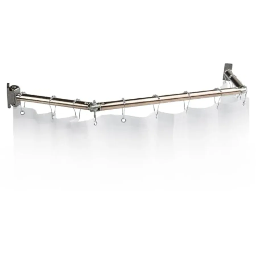 

EXT-3542S Extend-A-Shower RV Rod Hinged FoldinAdable Shower Curin Rod for RV and Camper Barooms Spe-SavinDesign Satin ish 35"-