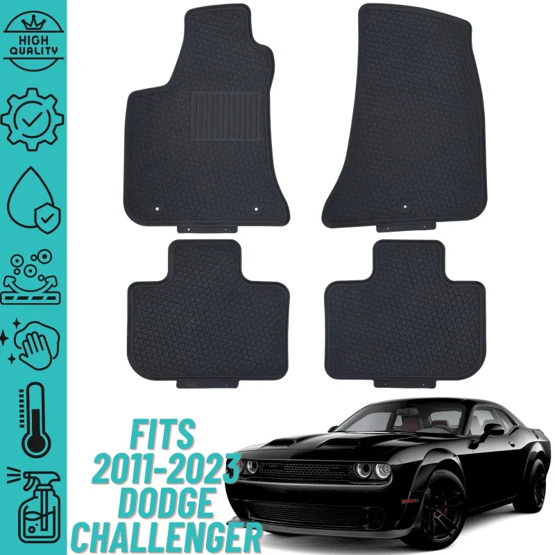 

Floor Mats For Dodge Challenger 2011-2023 Heavy Duty All Weather Liner 2-Row Set United States