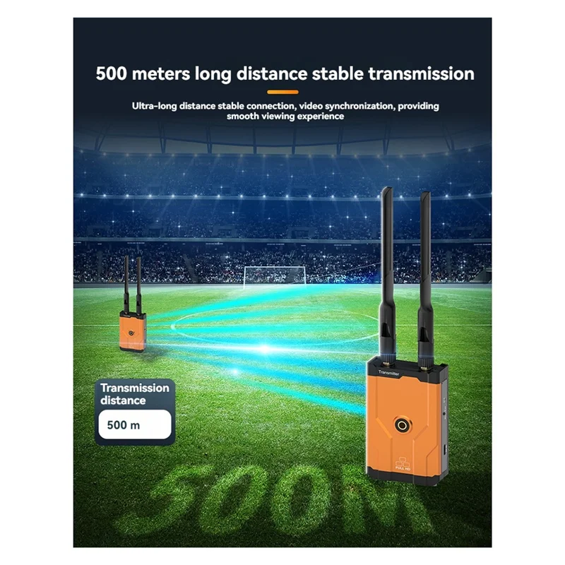 500M-совместимый беспроводной передатчик и приемник, поддержка от одного до многих сценариев для телевизора/DSLR/проектора/ноутбука, вилка стандарта США