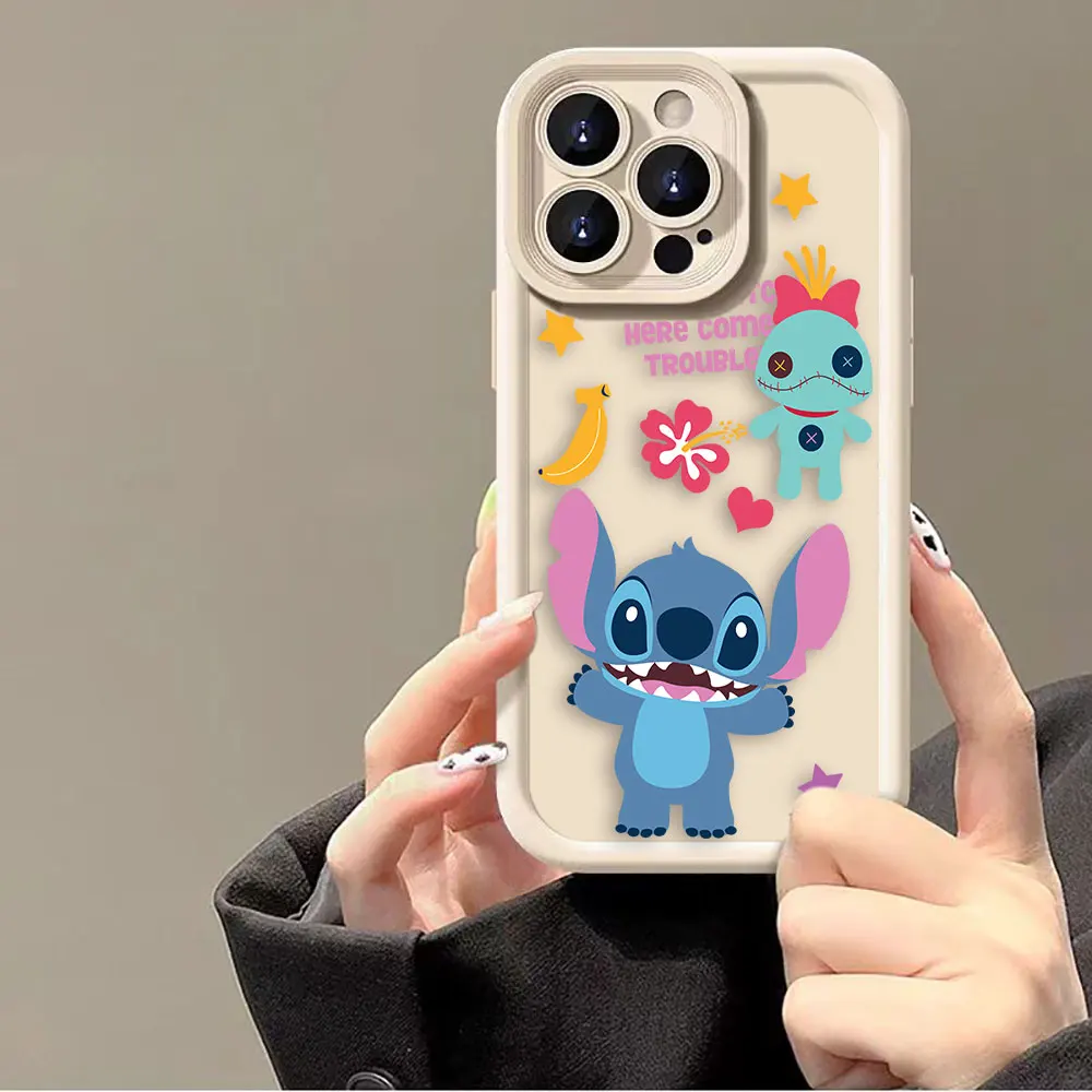 Mooie D-Disney Stitch Telefoonhoesje Voor Vivo Y19 Y20 Y21 Y22 Y27 Y28 Y35 Y36 Y50 Y72 Y75 Y77 Y78 Y81 Y91 Y93 Y100 Hoesje Funda