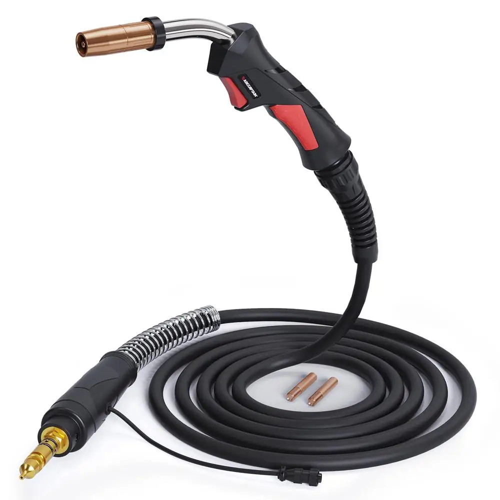 Miller M-25 250 Amp Welding Gun Torch Stinger 15ft 4.5m Enhanced Copper Cable Ergonomic Design Three-piece Nozzle Wide Model