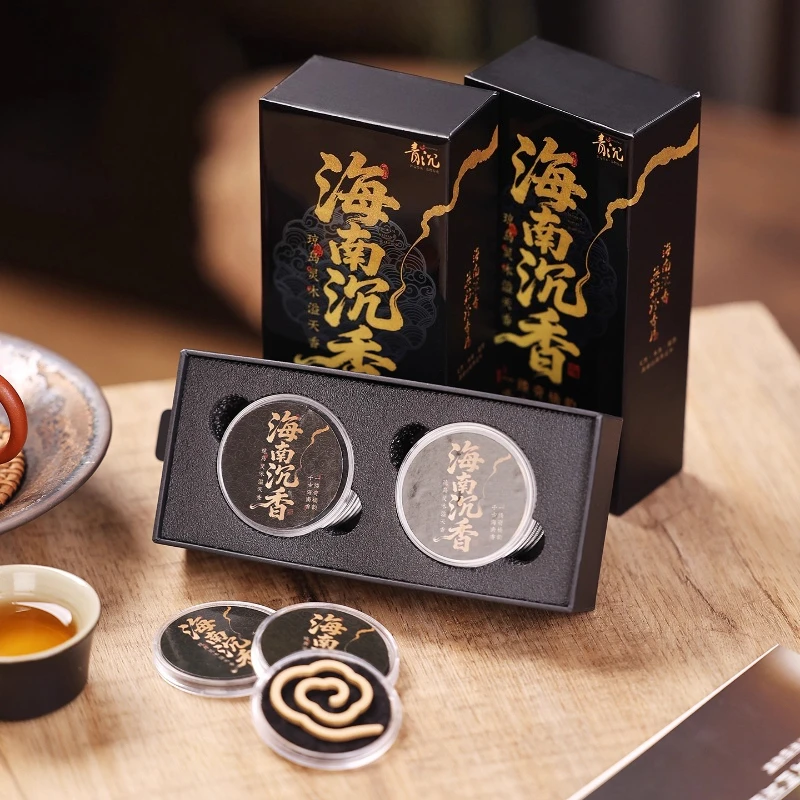 Natural Hainan Agilawood Incense Coil/Household Tea House Purifying Air Long Lasting Strong Fragrance Hotel Praying Joss Stick