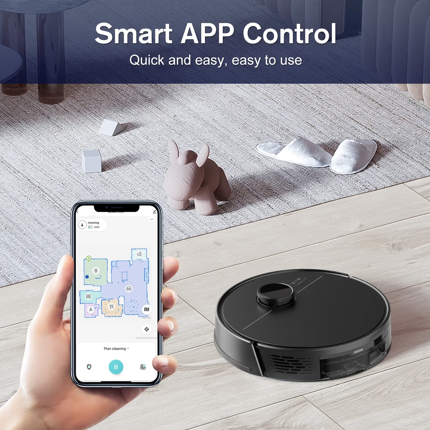 zz Wifi App Control Automatic Cleaning Sweeping Mopping Robot Vacuum Cleaner Self-Charging Robot Vacuum