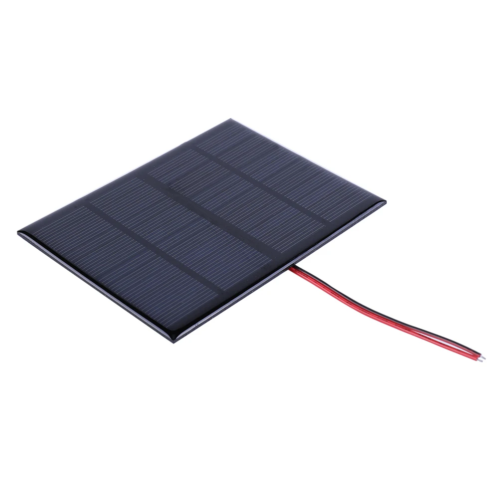 3W 12V Small Solar Cell with Cable Solar Charging Panel DIY Polysilicon Solar Epoxy Cell Charger for 9-12V Battery/Mobile Phone