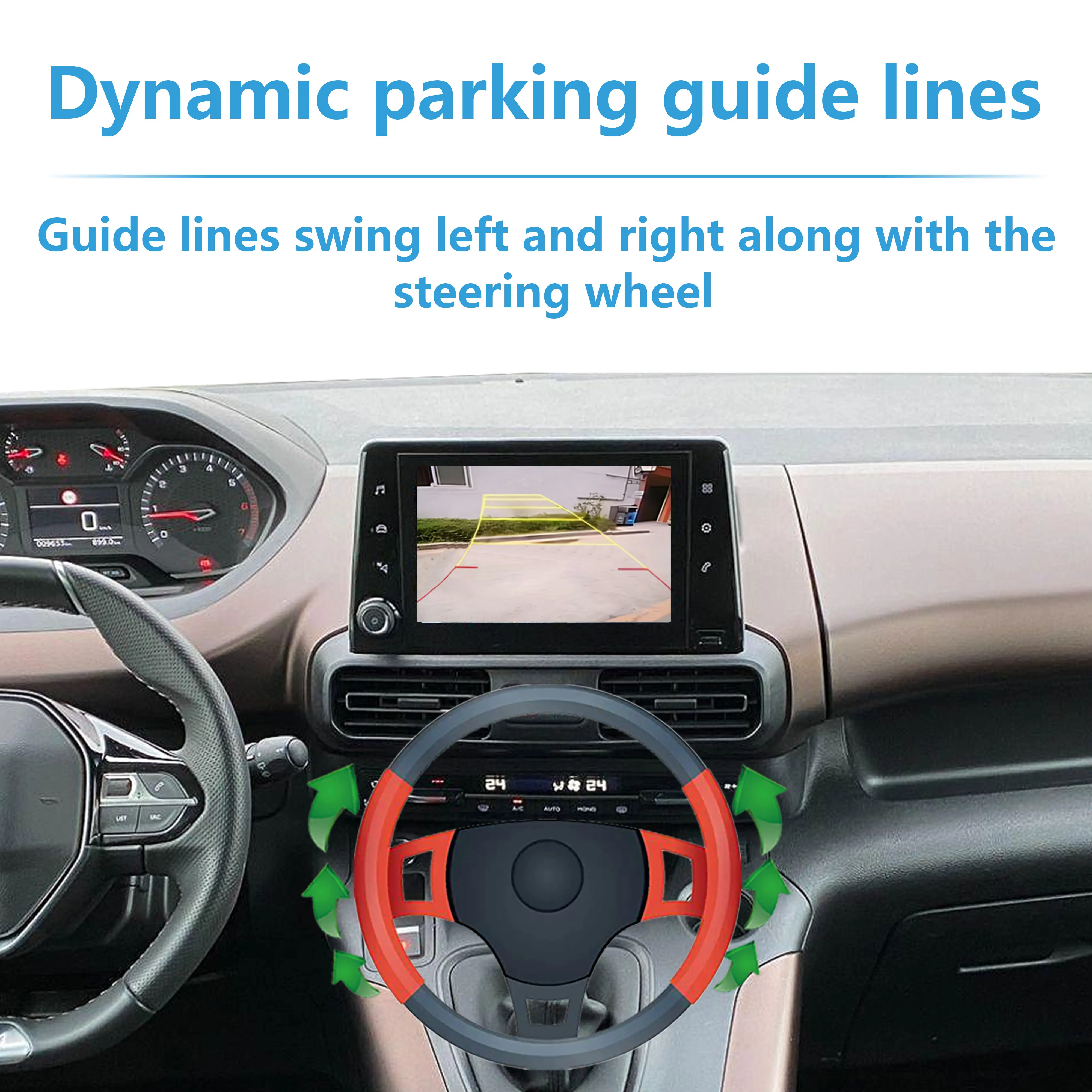 Interface de câmera de backup para TOYOTA Proace City Verso 2016-2023, adicionar câmera de visão frontal e traseira, plug & play sem necessidade de código de programação